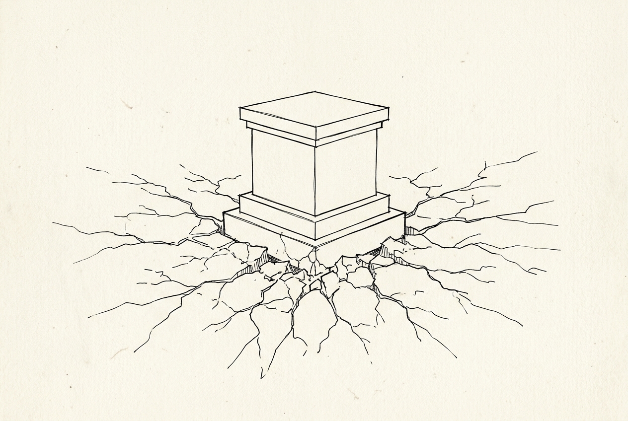 A metric pedestal on a cracked foundation — local optimization undermining system health.